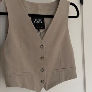 NWT Zara Taupe Vest